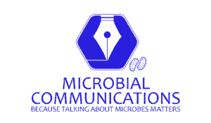 Logo of MicroComms - Microbial communications because talking about microbes matters